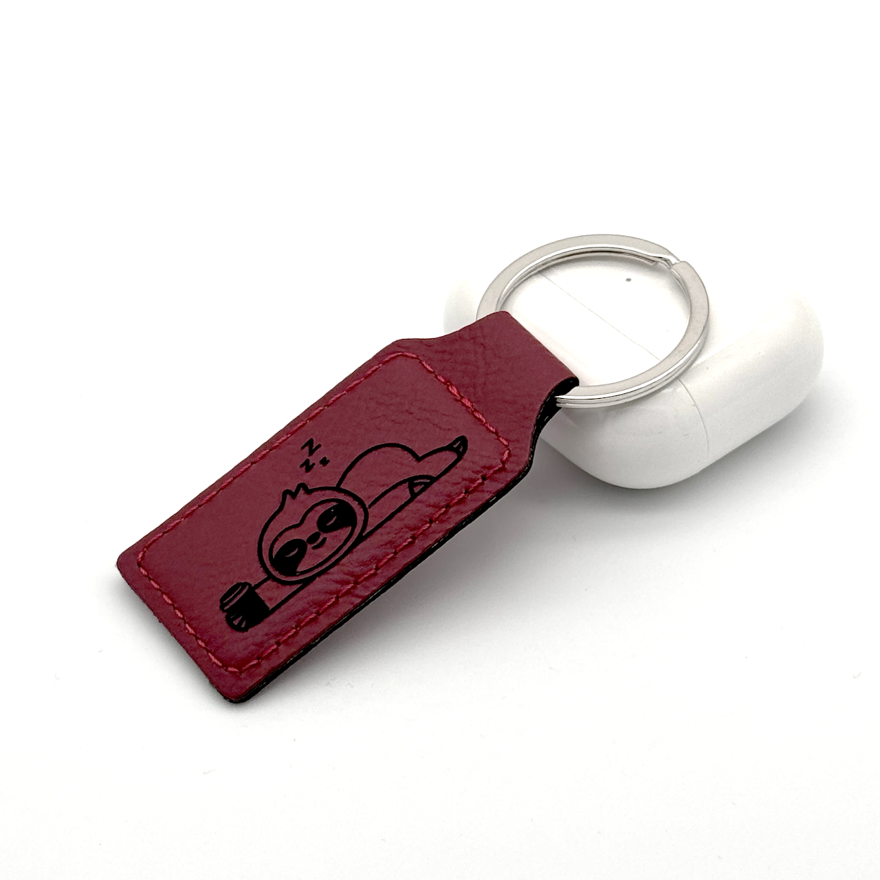 Keychain_stitched_sloth_rose